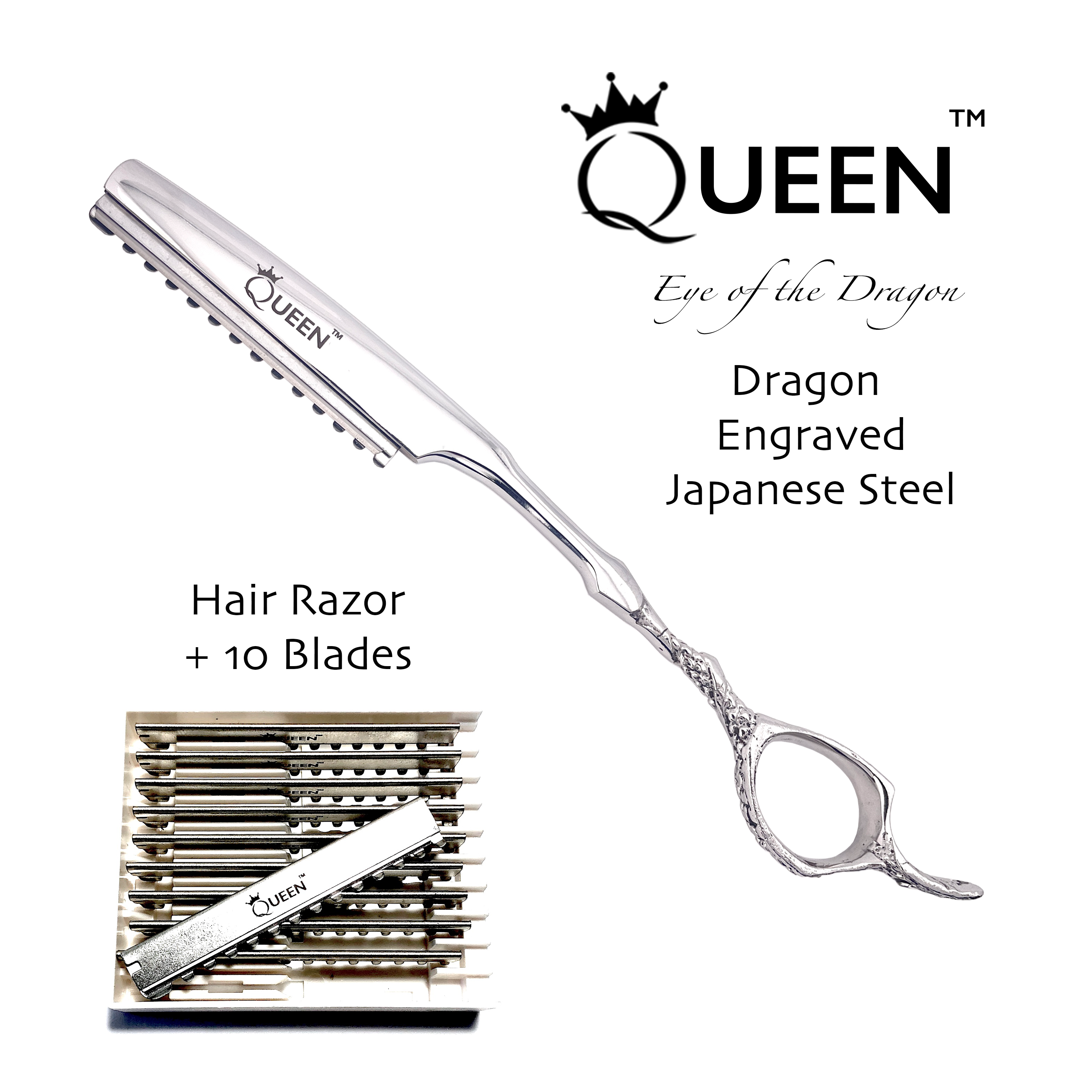Queen Dragon Hair Razor + Box Razor Blabes