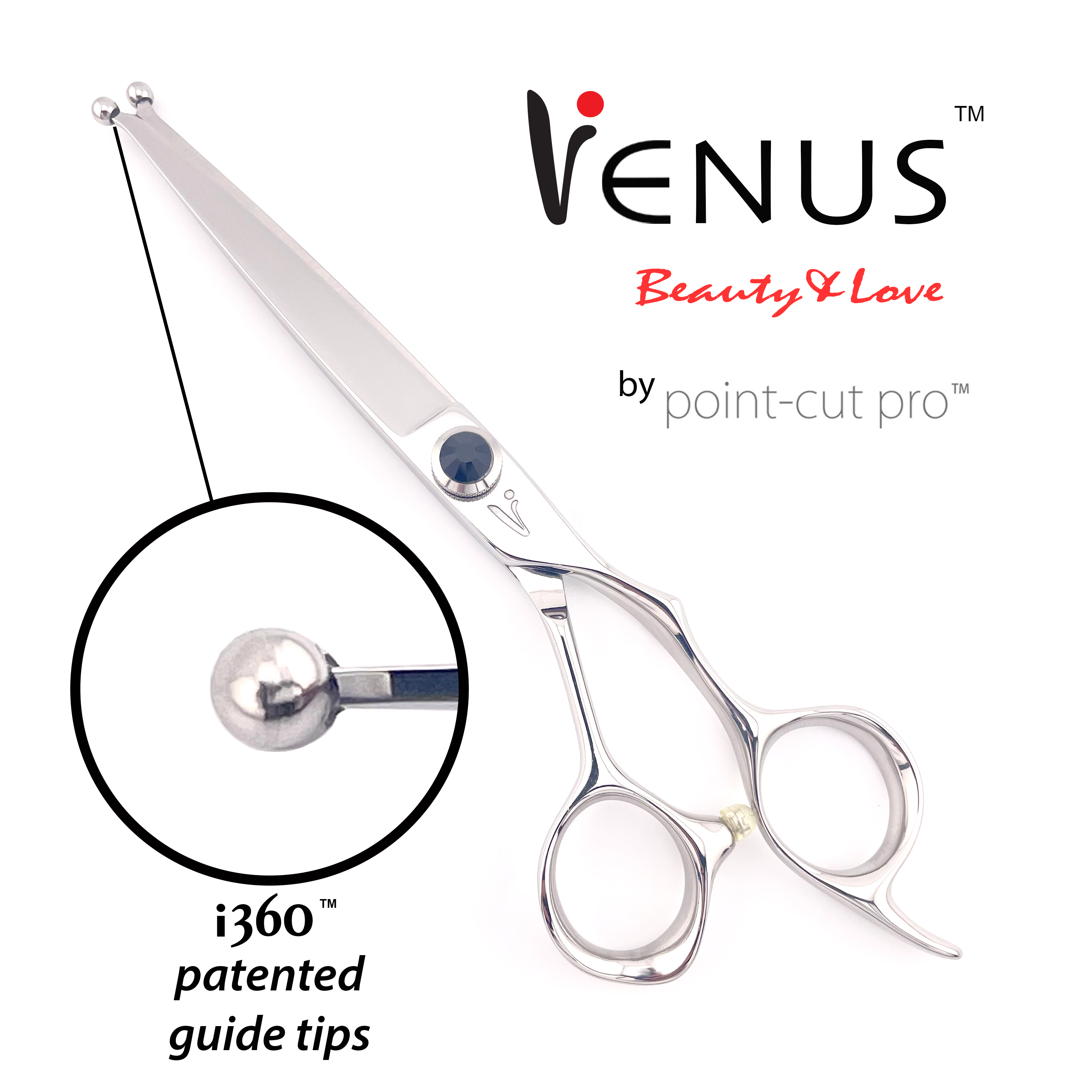 Point-Cut Pro Venus-v360™ Handcrafted Precision Shears-Right Hand